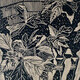 Climbing Flowers<br>Linocut<br>16.5” x 11.5”
