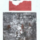 In Pieces<br>Collagraph with collaged decorative paper<br>16” x 8”