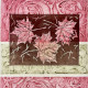 Swirling Leaves<br>Collagraph with linocut print<br> 7” x 14”