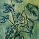 Purple Iris<br>Monoprint Drypoint<br>17” x 12”