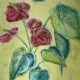 Anthuriums<br>Monoprint,  Drypoint<br>14” x 11”